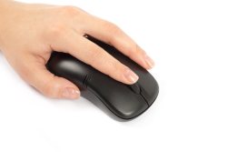 computer mouse with hand